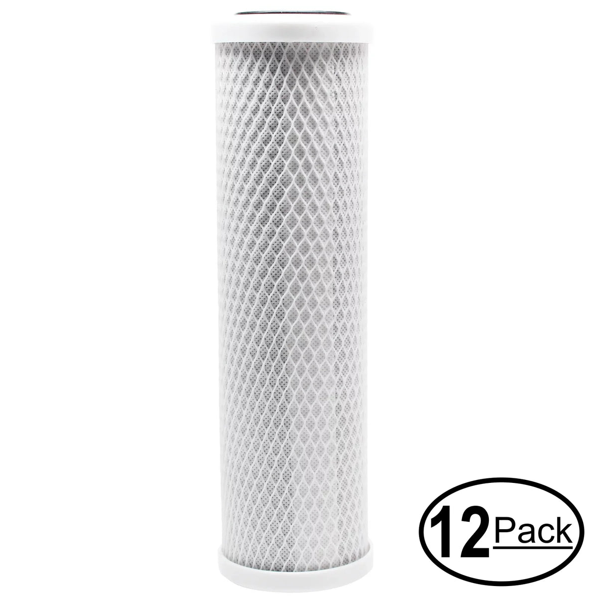 12-Pack Replacement for AMI FA-210BB-5C Activated Carbon Block Filter - Universal 10 inch Filter for AMI 10" Carbon & Sediment Filter System - Denali Pure Brand
