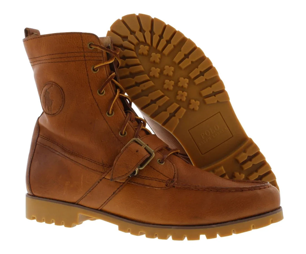 Polo Ralph Lauren Mens Ranger Lace-up Hiker Boot 8 Tan