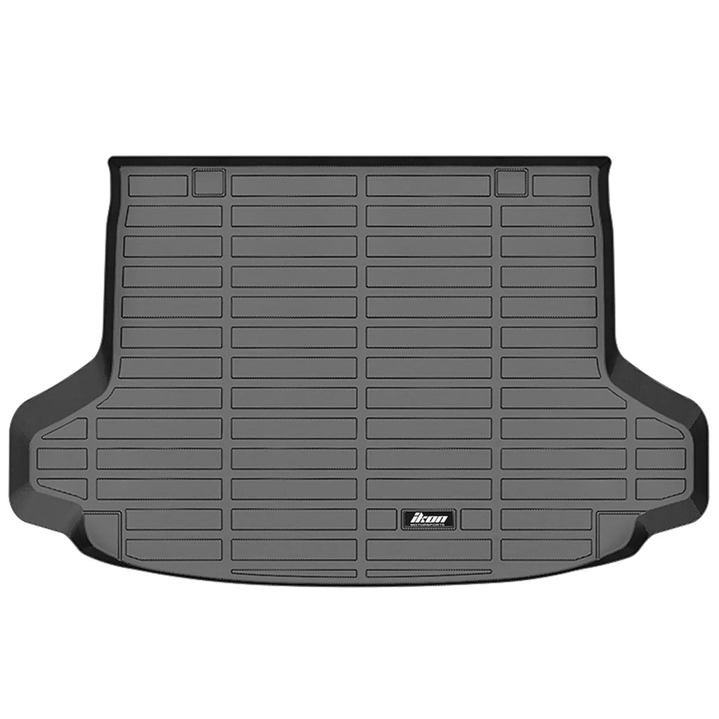Ikon Motorsports Floor Mats & Trunk Mat Compatible With 2023-2024 Honda HR-V, Black 3D Molded Carpets Liner 1st 2nd Row Front Rear Boot Tray Protection Protection Cargo Pad TPE All Weather Protector