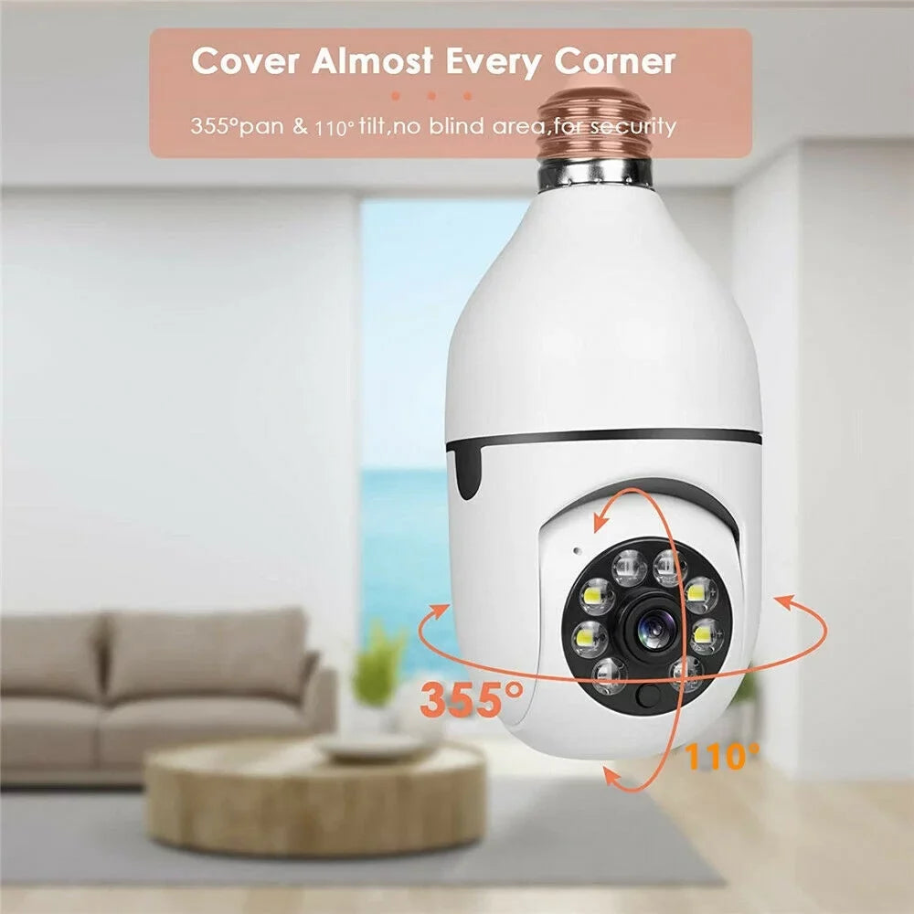 Toner H-Party 4 Pack Light Bulb Security Cameras, 2.4G & 5G Wifi Security Camera, Wireless Security Camera Outdoor, 1080P HD Outdoor Cameras for Home Security, 360° Wide Viewing, Night Vision