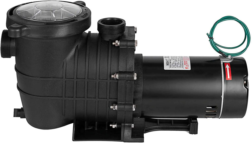 Self Primming Pool Pump, Inground Above Ground Swimming Pool Pump Upgraded 110V/220V Dual Voltage, 1100W 60HZ Single Speed Pumps With Strainer Basket Silent Operation