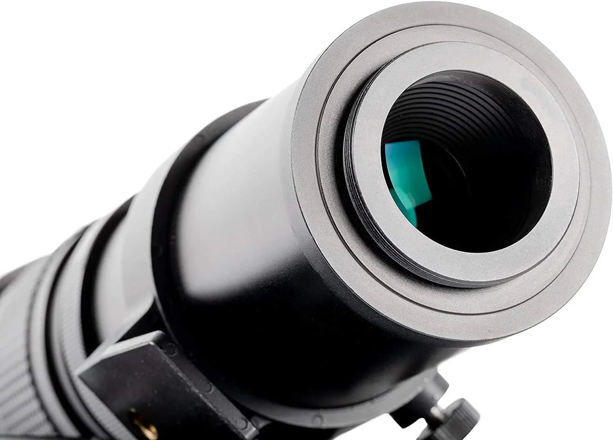 Ultimaxx 420-800mm f/8.3-16 Super HD Manual Telephoto Zoom T-Mount Lens Kit for Nikon F-Mount D6, D5, D4, D850, D810, D800, D780, D750, D610, D600, D7500, D7200, D5600, D5500, D5300, D3500 and D3400 D