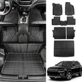 Floor Mats Compatible with 2019-2023 Jeep Cherokee Cargo Liner Trunk Mat TPE All Weather Back Seat Enclosure Protector 2022 Cherokee Accessories (Trunk Mat+Backrest Mats+Floor Mats)
