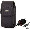 Holster Rugged Case Belt Clip w USB Cable 2.4A Home Charger for Motorola Moto Z Force Droid, Revvlry Plus, Edge Plus, G7 G6 G Stylus 5G (2022) (2021) Pure Power (2022) (2021) (2020)