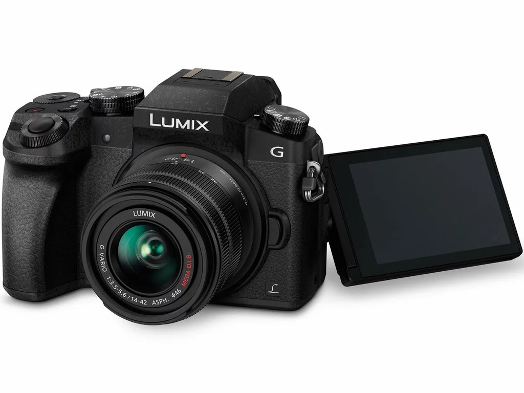PANASONIC LUMIX G7 4K Digital Mirrorless Camera Dual Lens Bundle DMC-G7WK