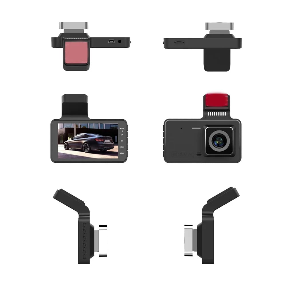 Shinysix 1080P DVR Dash Camera 4 Inch Car Dashcam Driving Recorder 170° Wide Angle with Touchscreen Support Night-Vision Loop Recording Motion Detection Reversing Picture