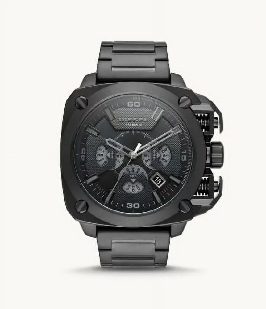 DIESEL BAMF MEN'S BLACK STAINLESS STEEL CHRONOGRAPH WATCH DZ7449 NEW