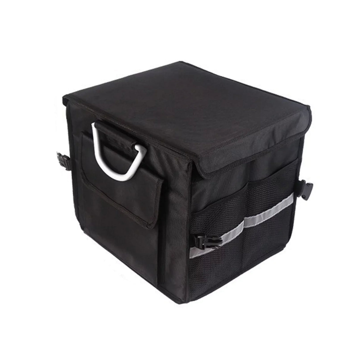 Folding Car Storage Box, Car Trunk Organizer, Oxford Cloth, Reflective Strip, 28L
