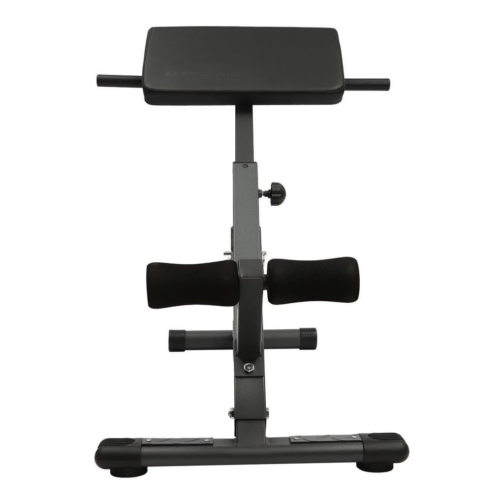 Black Adjustable Roman Chair Workouts Sit up Gym Bench Extension Machine for Home 5-Level 330 lbs