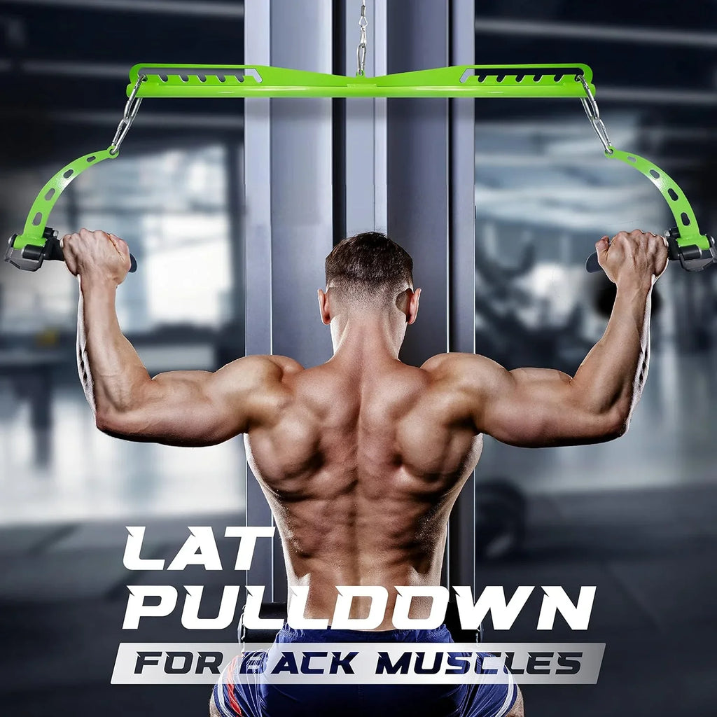 Yes4All Neutral Multi-Grip Wide LAT Pulldown Attachments Bar/Spreader/Paddle Grip for Home Gym Cable Pulley System Machine