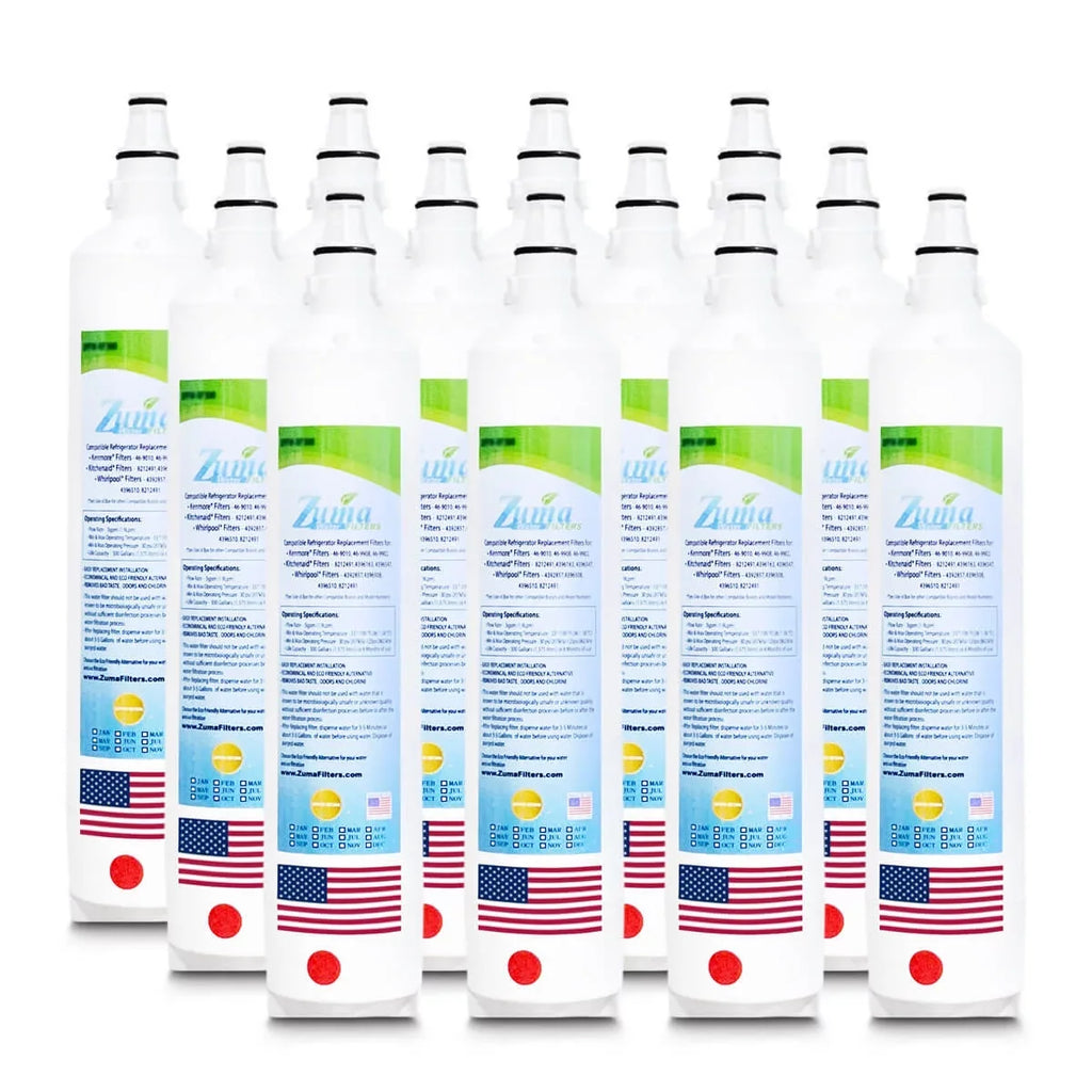 ZUMA Brand , Water Filters , Model # ZWFZ1-RF750 , Compatible with Subzero® ID24F - 12 Pack - Made in U.S.A.