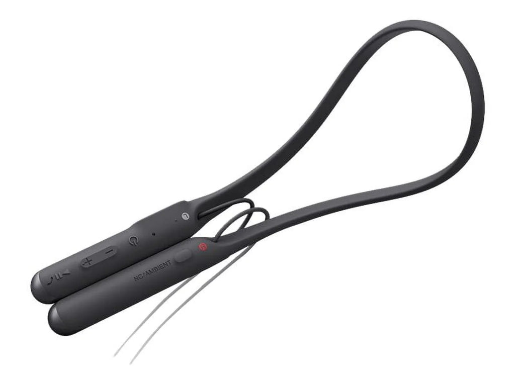 Sony WI-C600N - Earphones with mic - in-ear - behind-the-neck mount - Bluetooth - wireless - NFC - active noise canceling - black