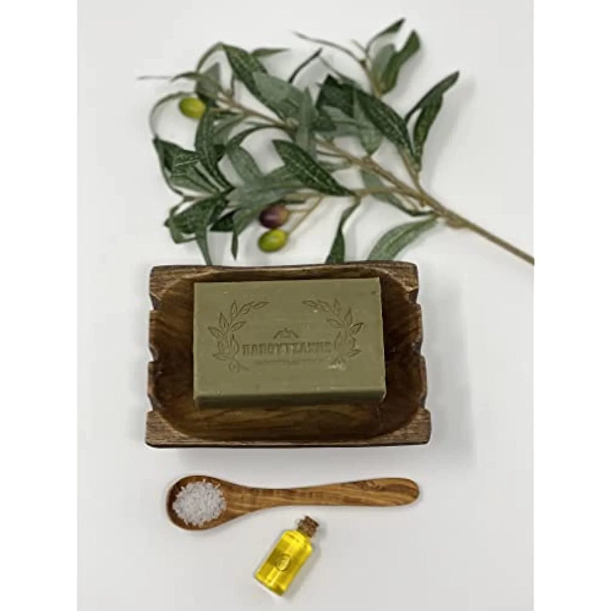 Papoutsanis Pure Greek Olive Oil Soap Of Bars, 8.8 oz, Pack Of 4 (250g)