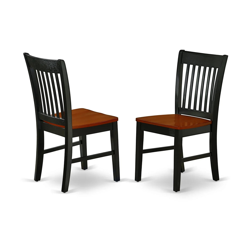 Antique 3-piece Traditional Lumber Dining Set in Black/Cherry