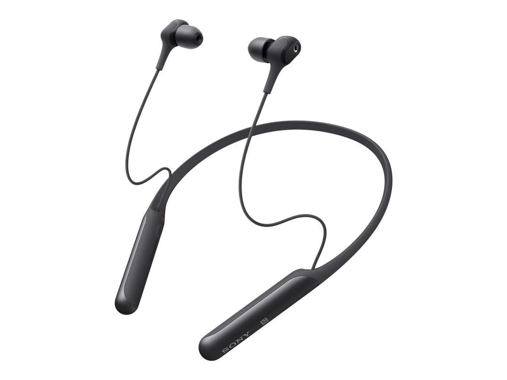 Sony WI-C600N - Earphones with mic - in-ear - behind-the-neck mount - Bluetooth - wireless - NFC - active noise canceling - black