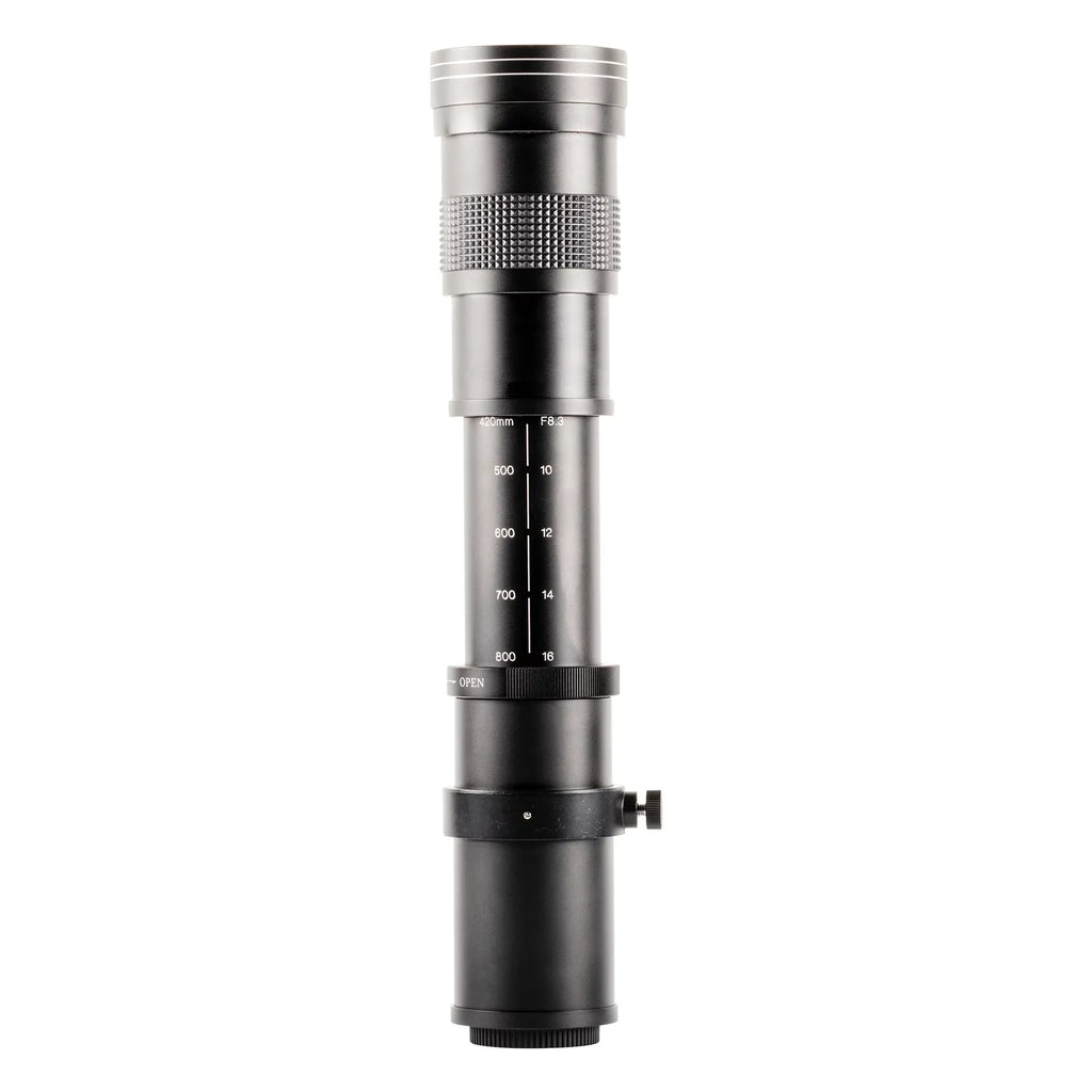 Ultimaxx 420-800mm f/8.3-16 Super HD Manual Telephoto Zoom T-Mount Lens Kit for Nikon F-Mount D6, D5, D4, D850, D810, D800, D780, D750, D610, D600, D7500, D7200, D5600, D5500, D5300, D3500 and D3400 D
