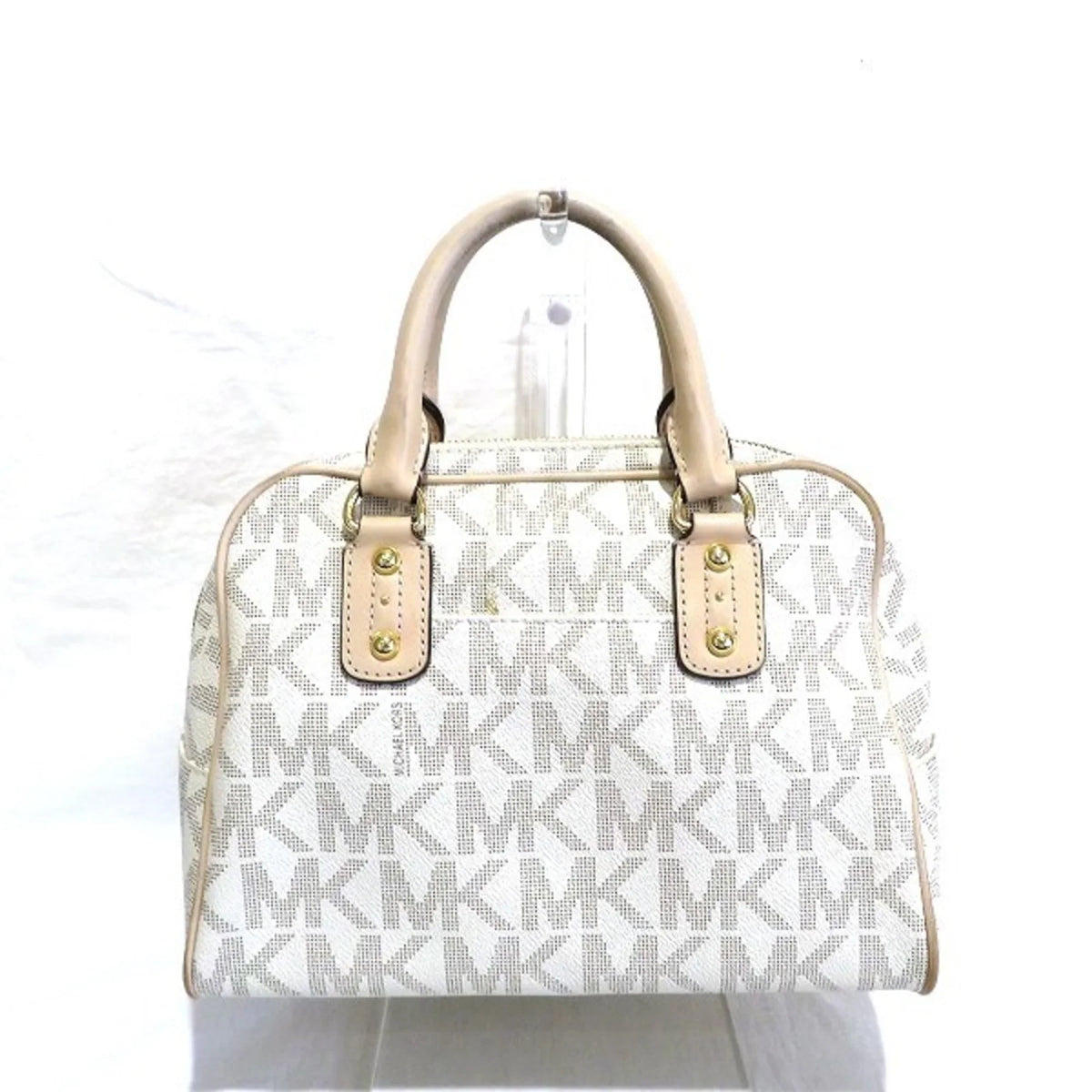 Pre-Owned Michael Kors MK Signature Small Satchel 2WAY Bag Shoulder Boston Women (Good)