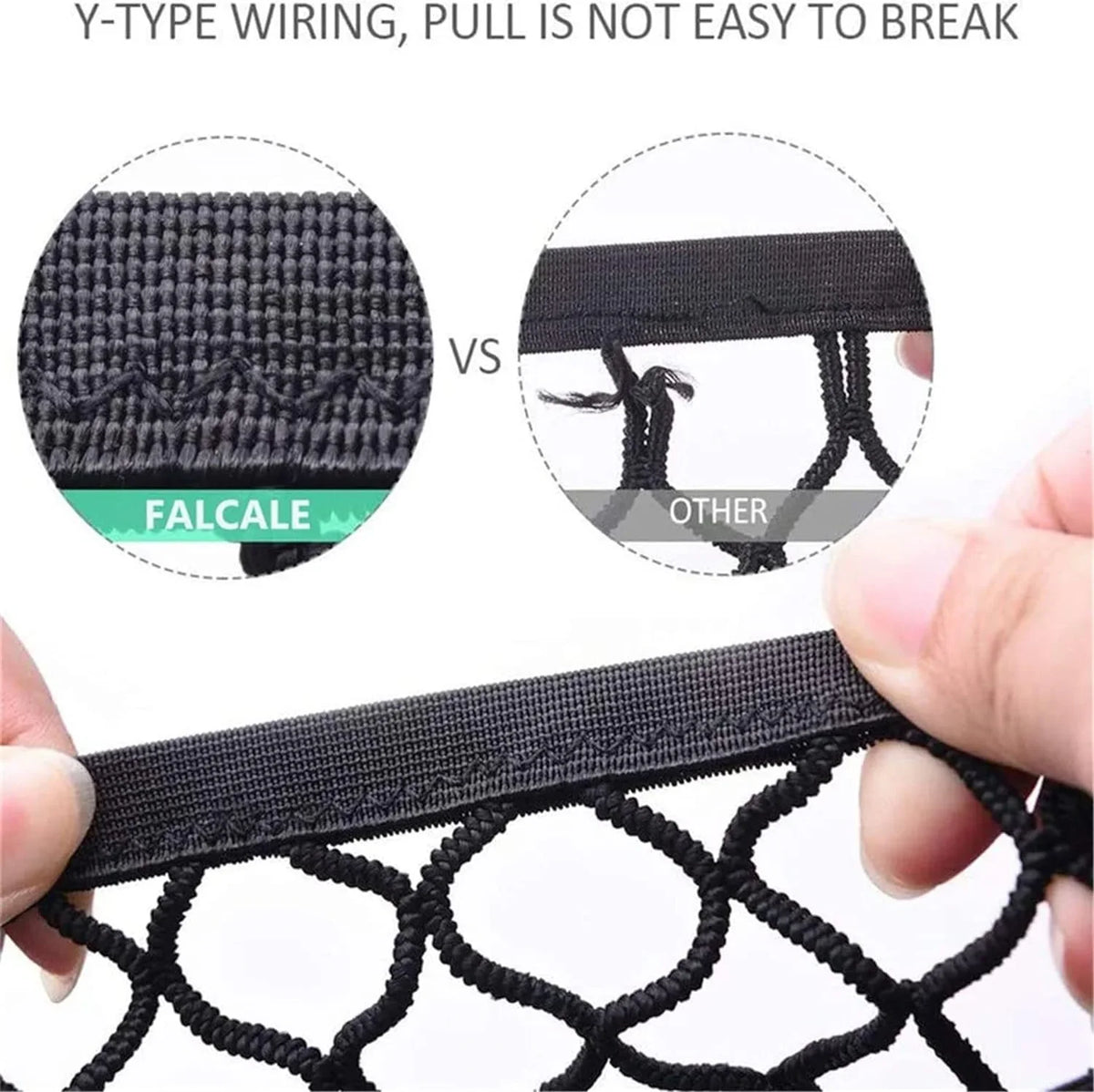 DYKESON Pet Barrier Dog Car Net Barrier with Auto Safety Mesh Organizer Baby Stretchable Storage Bag Universal for Cars, SUVs -Easy Install,Safer to Drive with Pets and Children, 3 Layer(S)