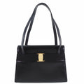 Pre-Owned Salvatore Ferragamo Vara BK-21 7675 Calf Black Women's Shoulder Bag (Fair)