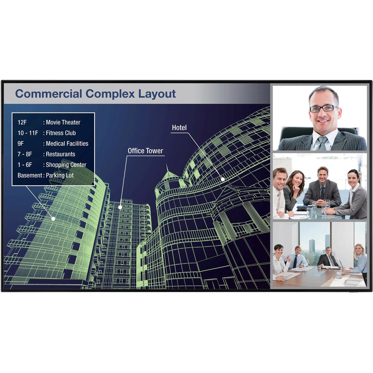 Sharp 42.5" 4K Digital LED Signage Display PN-UH431, Open Box