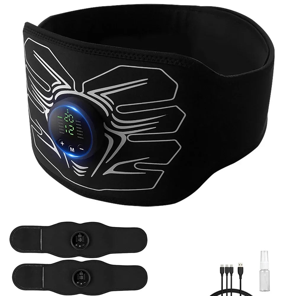 ABS Muscle Stimulator,Ab Machine,Abdominal Toning Belt Workout Portable Ab Stimulator Home Office Fitness Workout Equipment for Abdomen