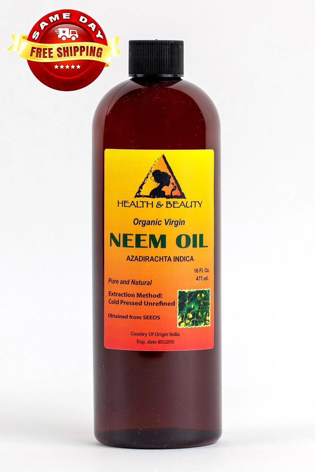 NEEM OIL ORGANIC UNREFINED CONCENTRATE VIRGIN COLD PRESSED RAW PURE 64 OZ