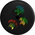 2018 2019 Wrangler JL Backup Camera Family of Sea Turtles Tiedye Pattern Spare Tire Protection for Jeep RV 33 Inch