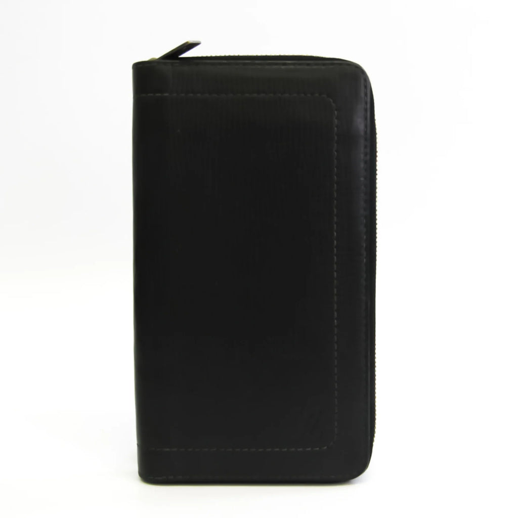 Pre-Owned Louis Vuitton Zippy Organizer M97026 Men's Utah Leather Long Wallet (bi-fold) Basalt (Good)