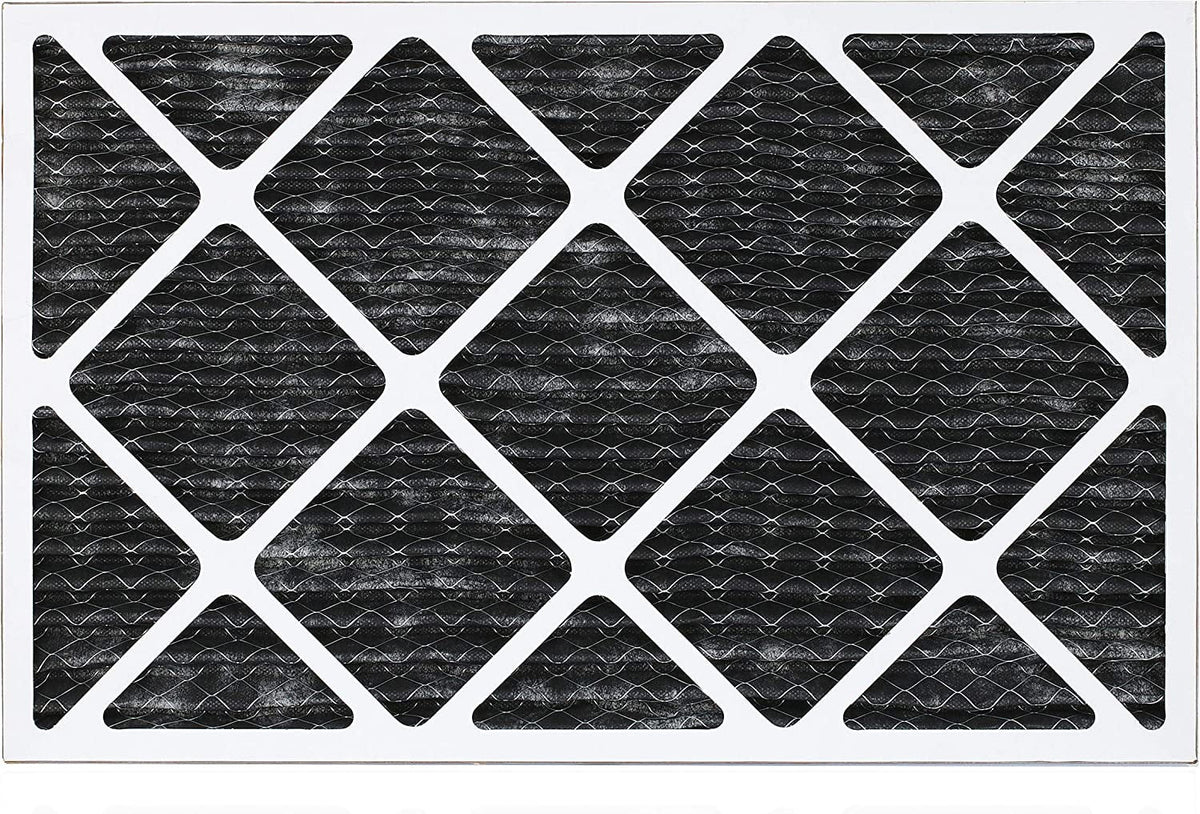 Filterbuy 18x30x1 MERV 8 Odor Eliminator Pleated HVAC AC Furnace Air Filters with Activated Carbon (12-Pack)