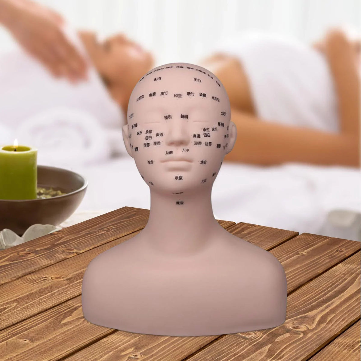 Professional Practice Training Mannequin Head Model Reusable Multifunction with Shoulder Soft for Massage Permanent Makeup Artists Beginners Black