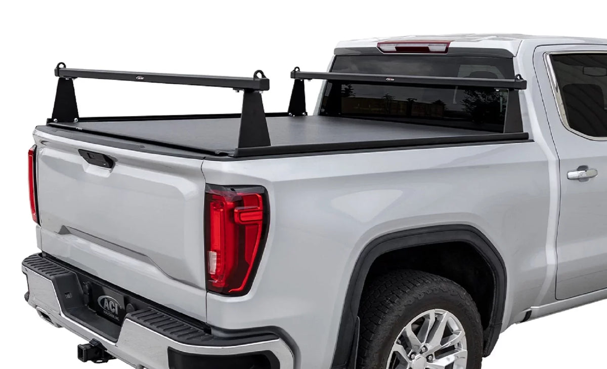 ADARAC 2014-2018 Fits Chevrolet Silverado Fits GMC Sierra 1500 2015-2019 2500 3500 8' Matte Black Aluminum M-series Truck Bed Racks F4020062
