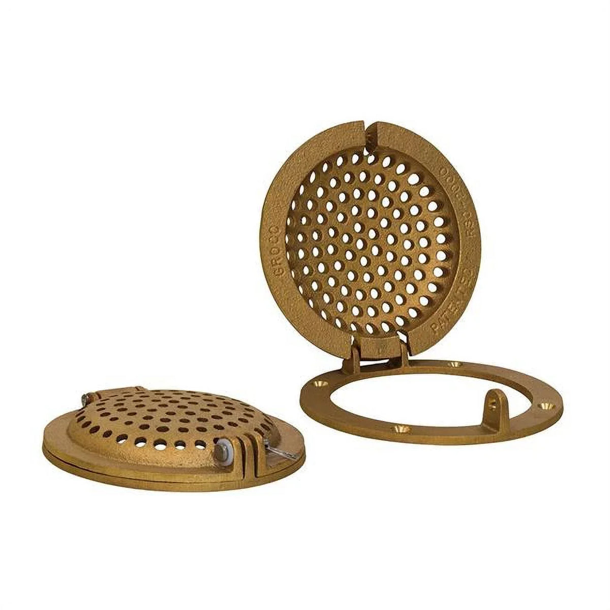 Groco RSC-4000 Bronze Round Hull Strainer with Access Door for Up to 4 in. Thru-Hull