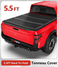 TIPTOP Tri-Fold Hard Tonneau Enclosure Truck Bed FRP On Top For 2017-2023 Nissan Titan 5.5ft Bed (67") w/o Titan Box | TPM3 |For Models With or Without The Deck Rail System|