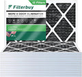 Filterbuy 16x20x1 MERV 8 Odor Eliminator Pleated HVAC AC Furnace Air Filters with Activated Carbon (12-Pack)