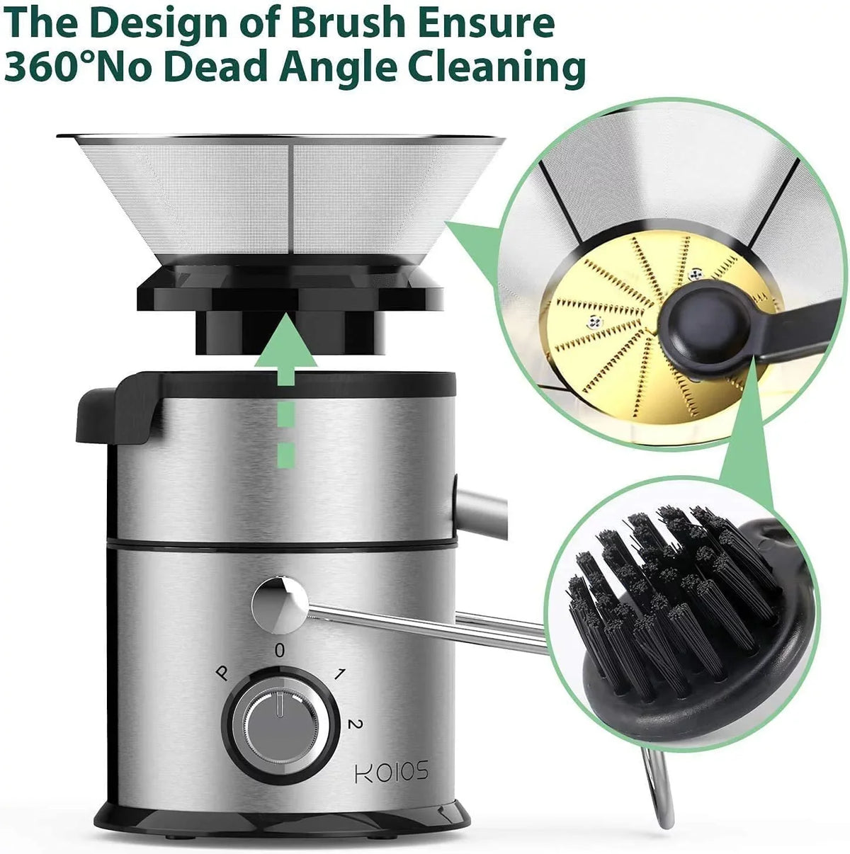 Centrifugal Juicer, Juicer Machine with Pulse Function 3" Wide Chute Extractors for Fruits and Vegetables,Black