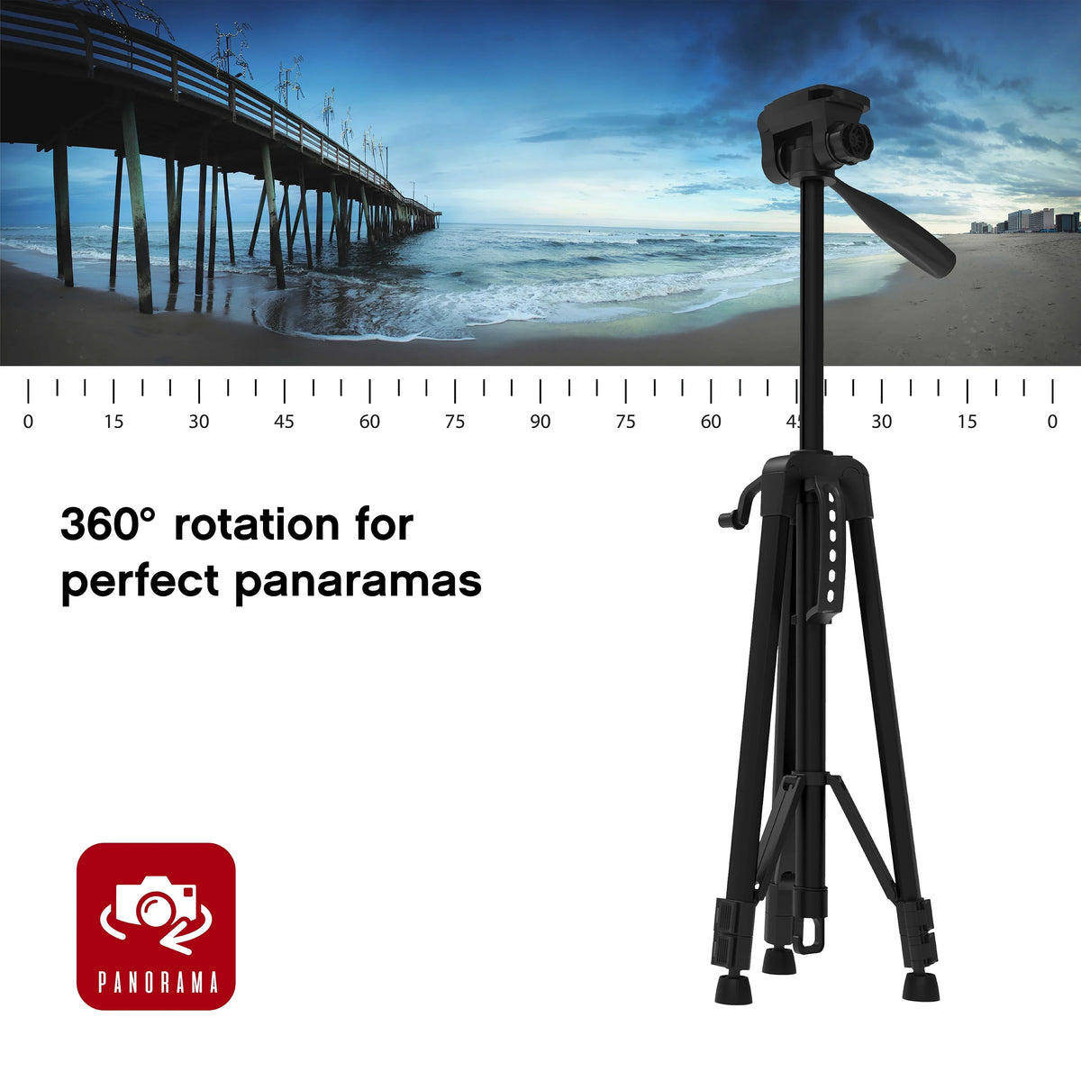 On Air Pro Stand - Lightweight 57” Aluminum Tripod W/ Carry Bag & Mounting Screws for Phone/Camera