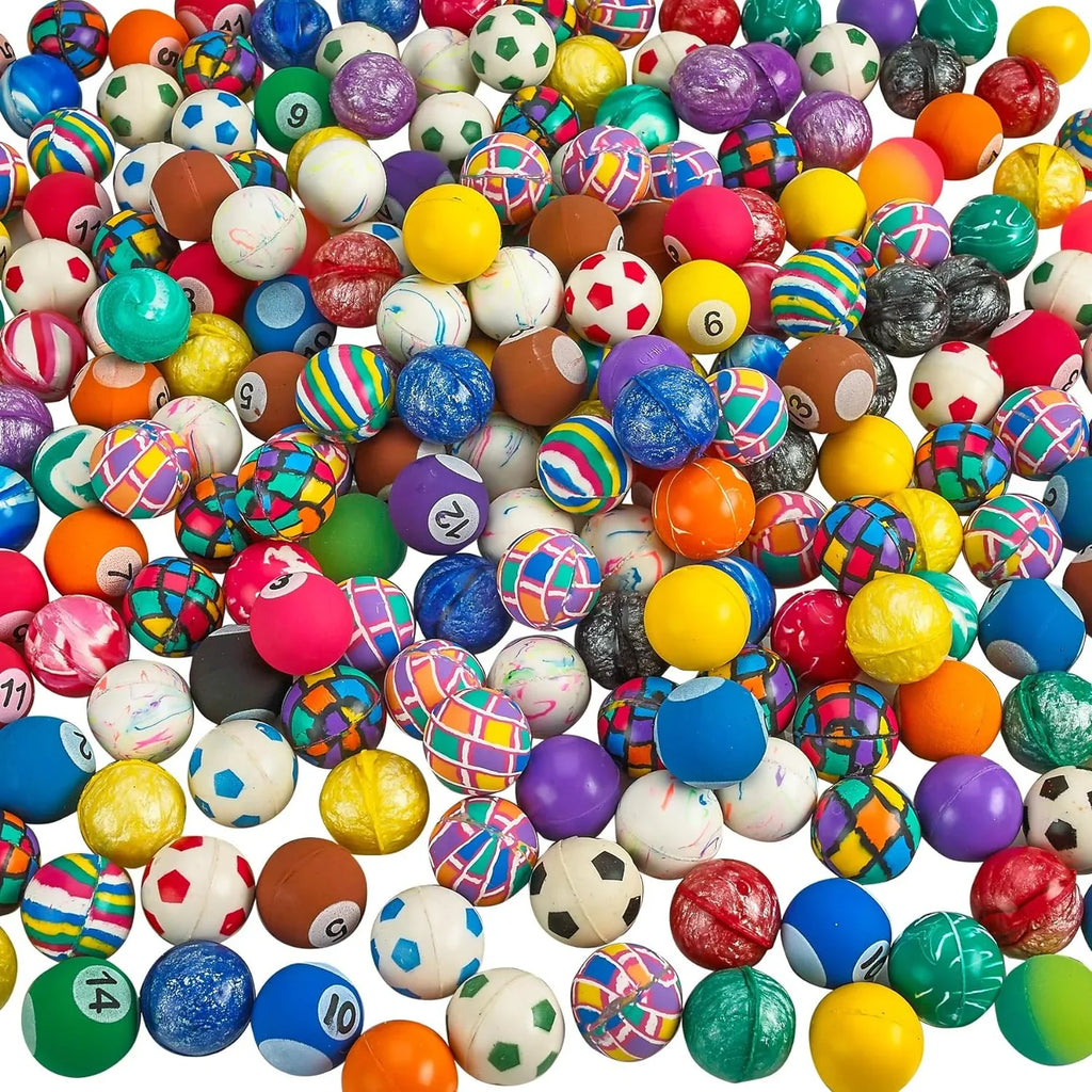 Bedwina 1” Bouncy Balls for Kids Colorful Small Balls Bulk Pack for Parties, 250-Pack