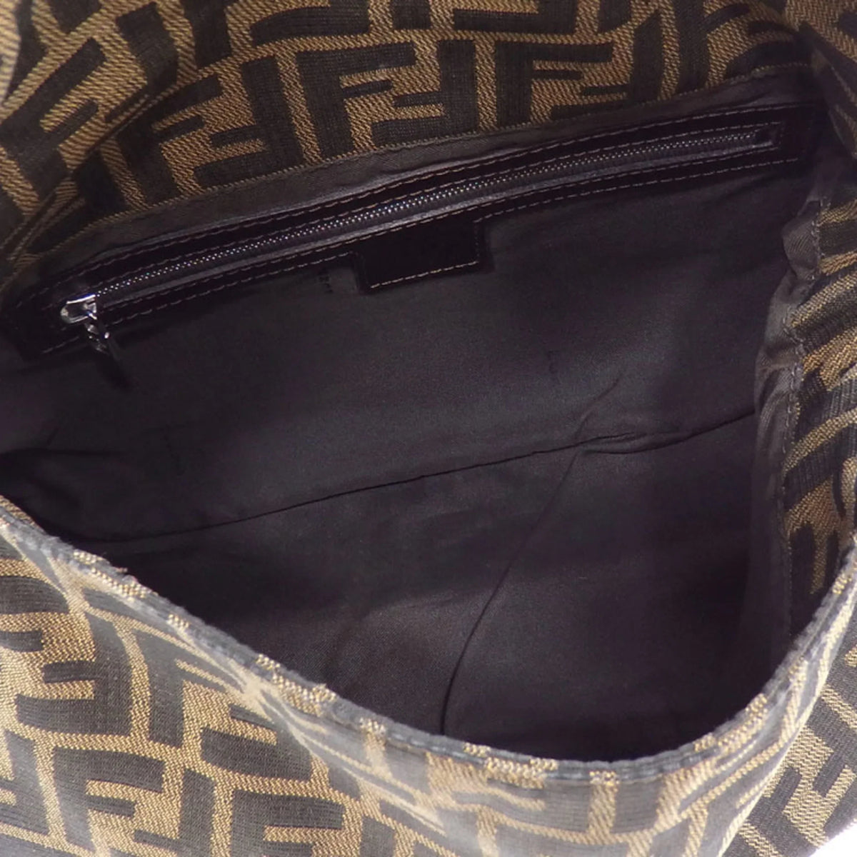 Pre-Owned Fendi Shoulder Bag Mamma Bucket Zucca Women's Brown Canvas Leather 2258 26325 008 A2229882 (Fair)