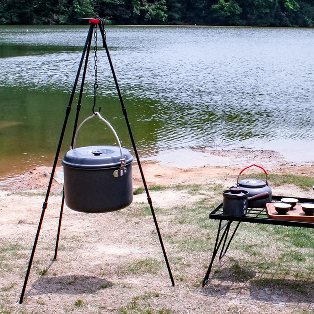 sundick Camping Bonfire Tripod Portable Triangle Support Camping Bonfire Frame