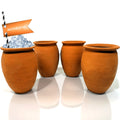 Alondra's Imports Handcrafted, Natural Clay Cups From Mexico (Cantaritos Mexicanos, Fiesta Mexicana) for Hot & Cold Beverages (Cocktail Glasses for Tequila, Margaritas, Mojitos & More), Set of 8