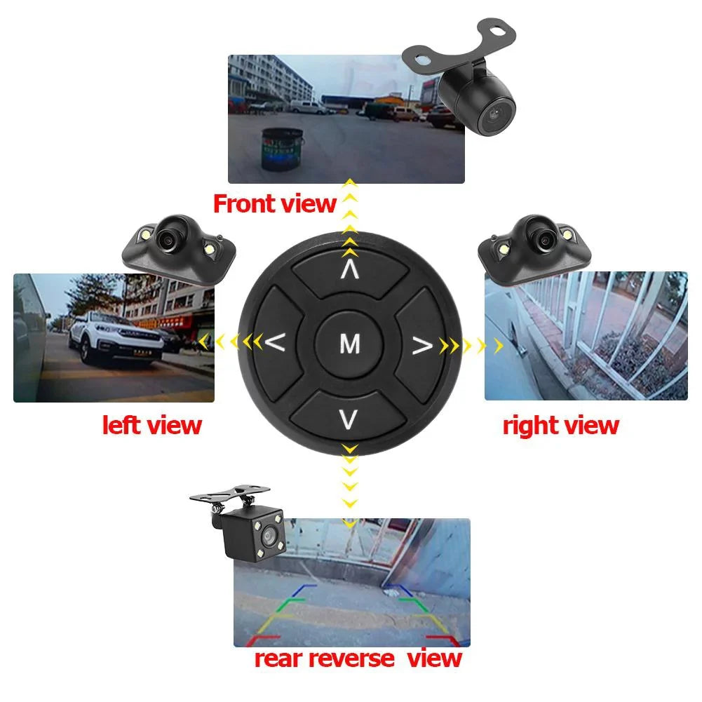 Jocestyle 360 Degree Bird View System 4 Camera Car DVR Recording Cam with 5in Monitor