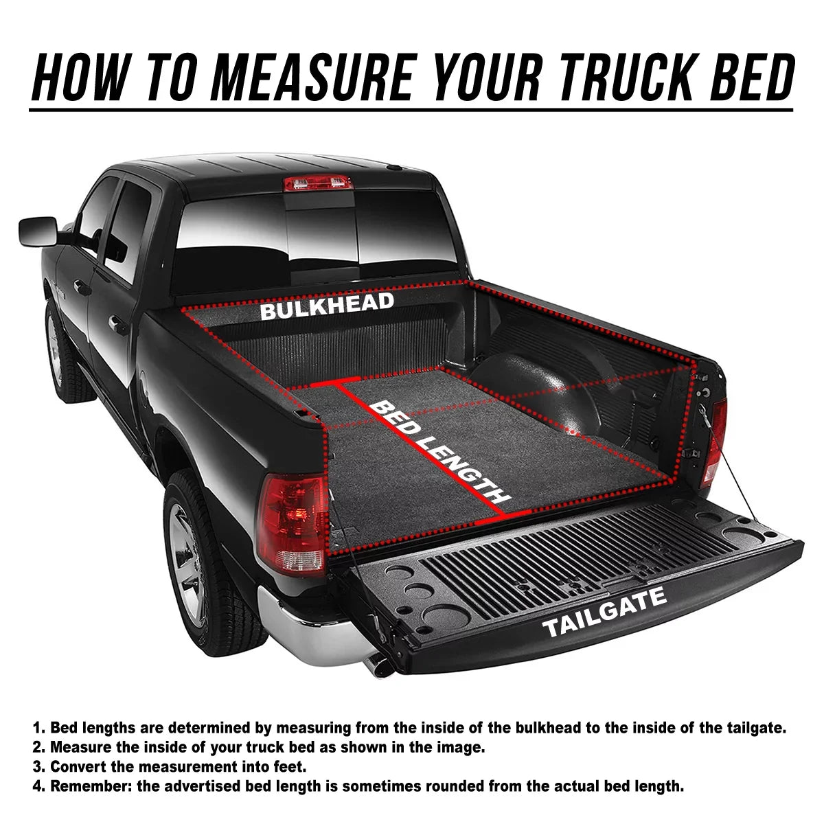 Auto Drive Soft Tri Fold Truck Bed Tonneau Protection Fits 2005 - 2023 Nissan Frontier 4' 11" Bed (58.6")