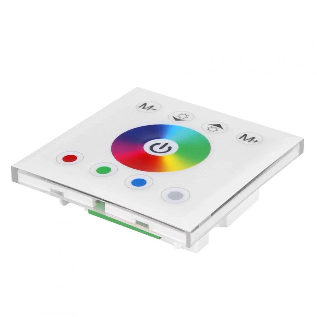 Jadeshay Panel Controller Wall Mounted Colorful RGBW LED Touch Panel Controller Dimmer Switch for LED Strip Light(white)