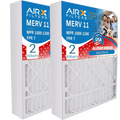 16x25x5 Air Filter MERV 11 Comparable to MPR 1000, MPR 1200 & FPR 7 Compatible with Lennox X0583 Air Filter 2 Pack by AIRX FILTERS WICKED CLEAN AIR.