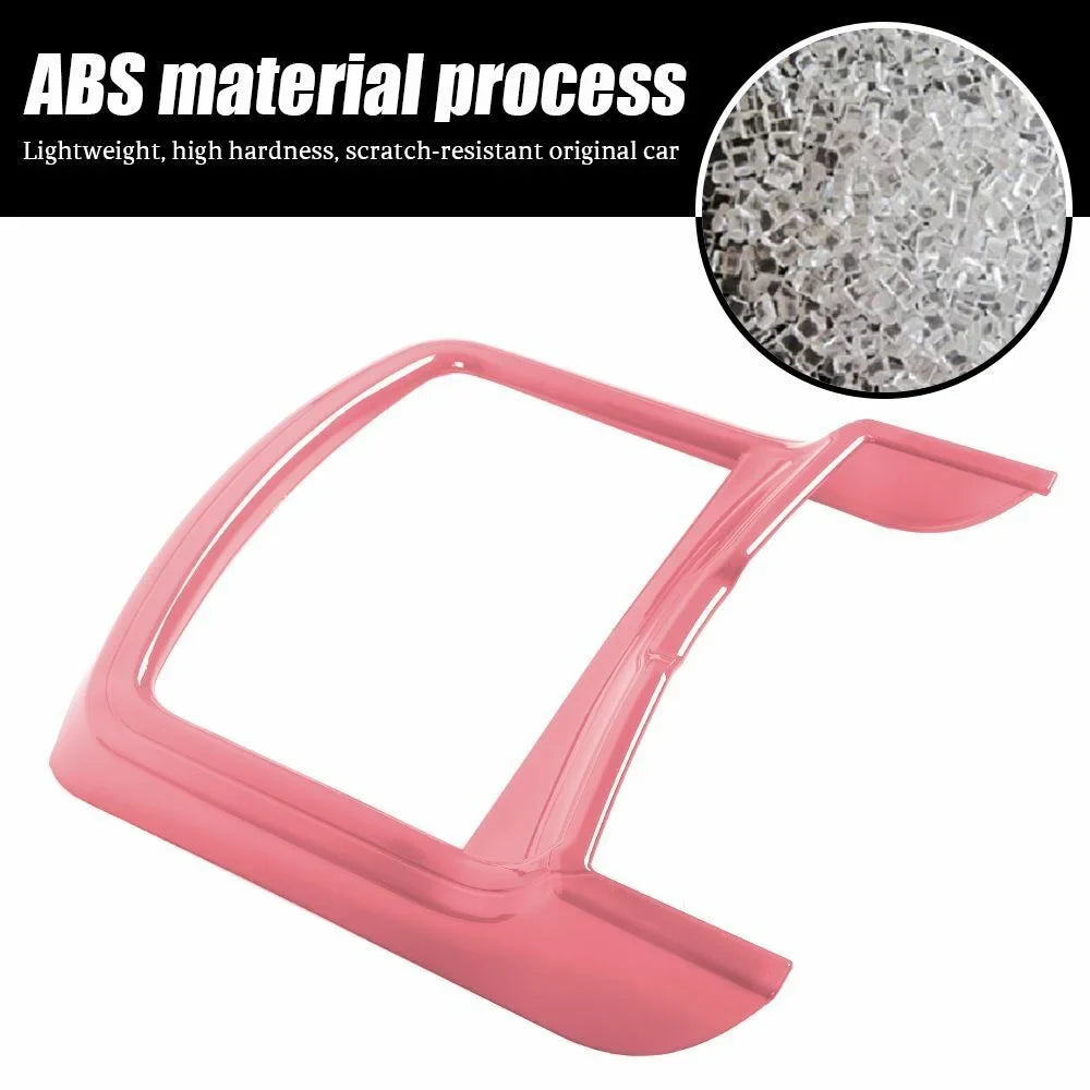 Teledu Inner Central Console Cup Holder Panel Trim Protection + Pink
