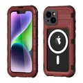 for iPhone 14 Plus Case Waterproof Shockproof Dustproof Full-Body Sturdy with Camera Lens Protection and Built-in Screen Protector,Underwater Full Sealed Enclosure for iPhone 14 Plus, Red