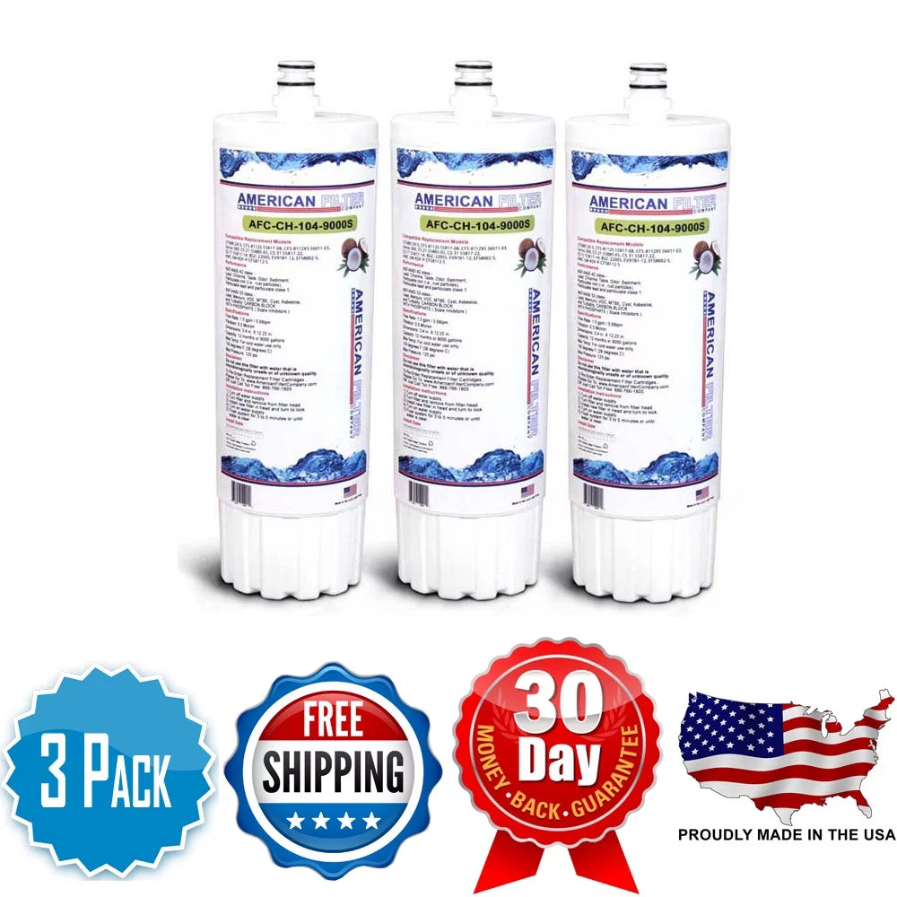 AFC Brand , Water Filters , Model # AFC-CH-300-12000K , Compatible with 3M® Cuno® 55817-27 - 3 Pack - Made in U.S.A.