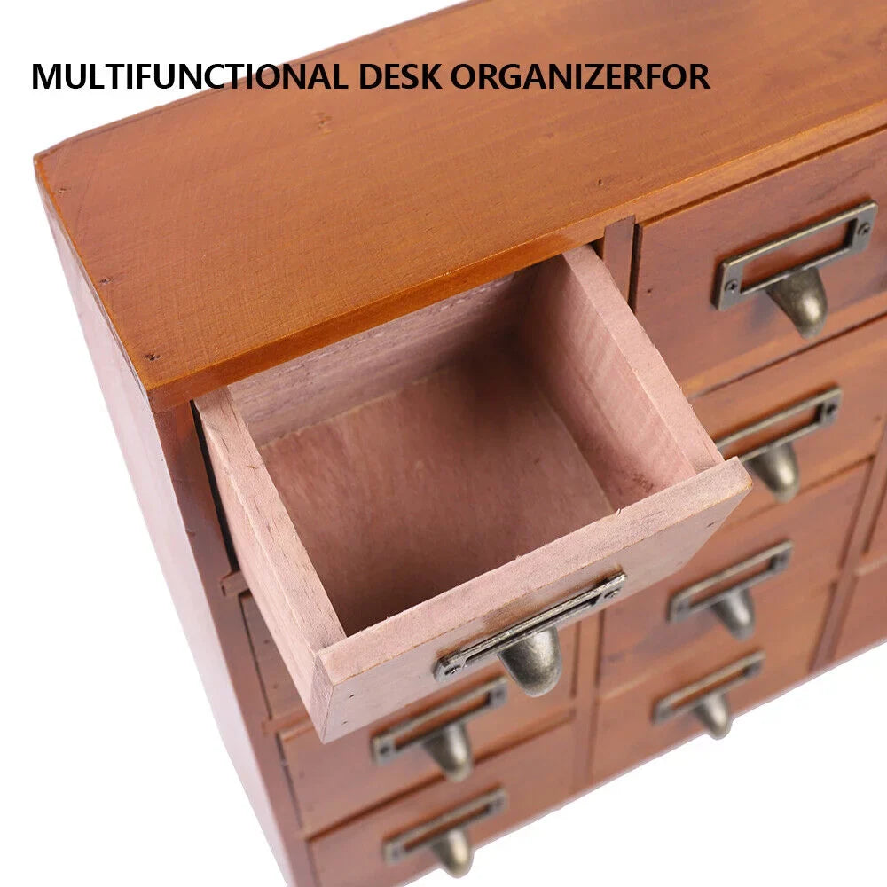 Plank Apothecary Medicine Cabinet 16 Drawers Label Holder Organizer Card Catalog 16 Drawers Plank Apothecary Medicine Cabinet Label Holder Organizer Card Catalog