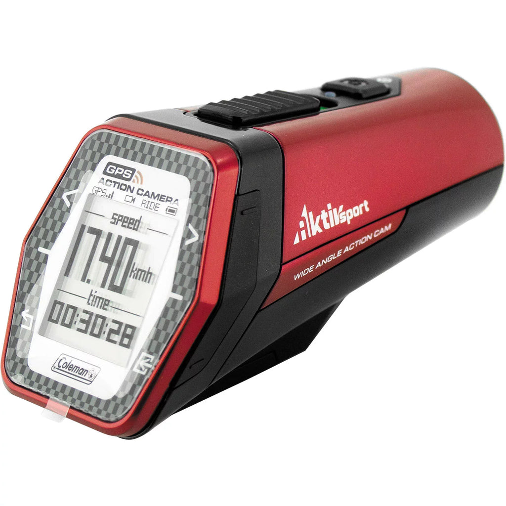 Coleman CX9WP-R AktivSport 1080p HD Action Sports Camera with GPS and Health Stats (Red)