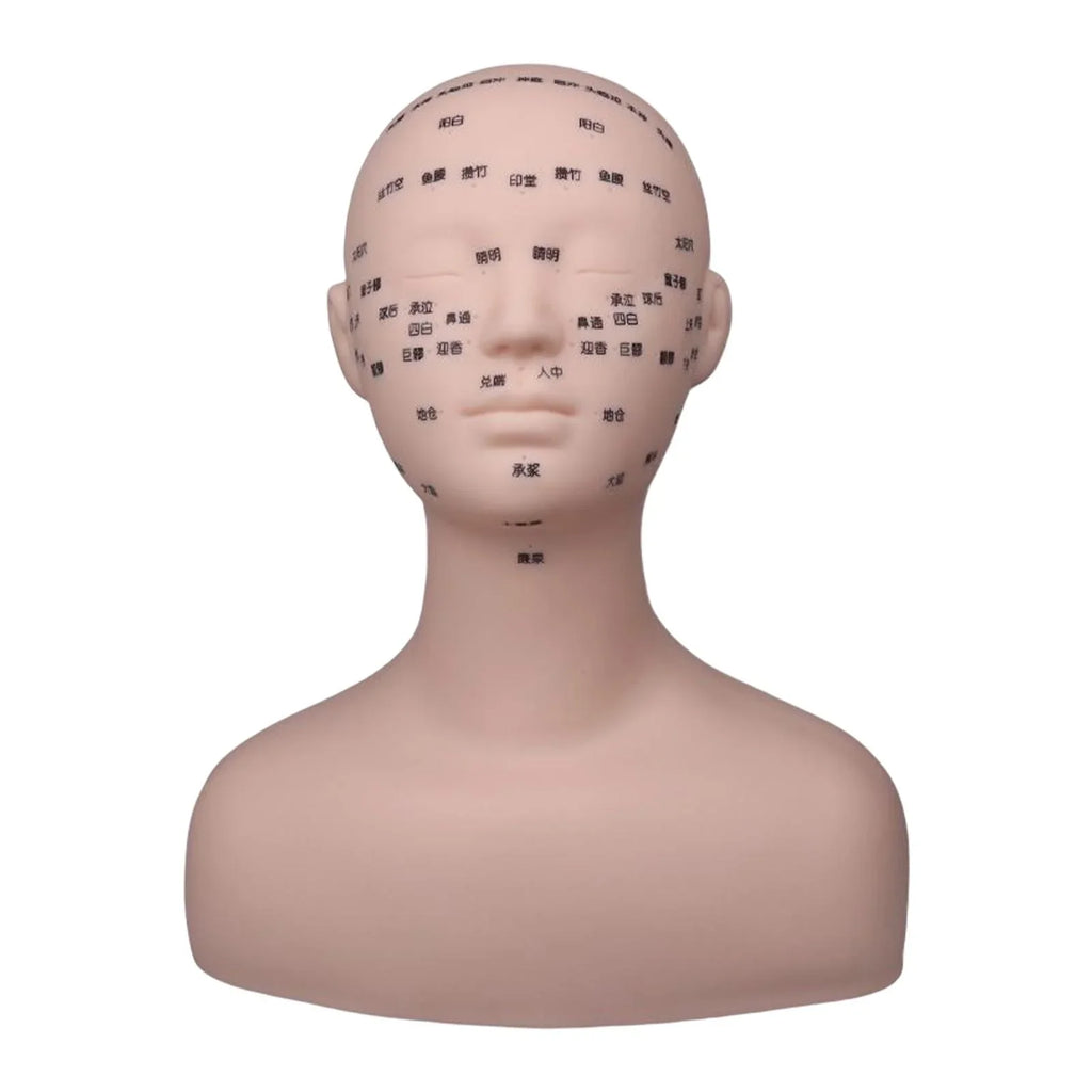 Professional Practice Training Mannequin Head Model Reusable Multifunction with Shoulder Soft for Massage Permanent Makeup Artists Beginners Black
